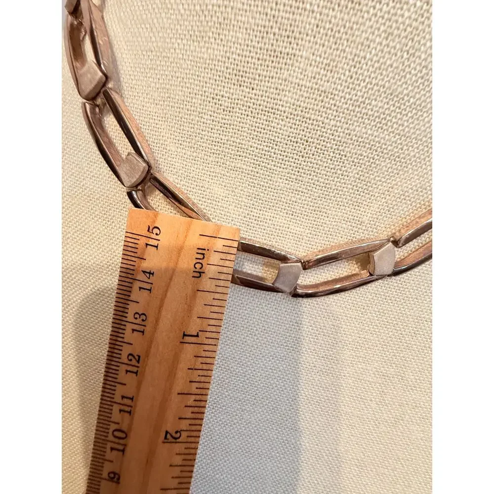 Vintage Napier Silver Tone Chunky Link Necklace 16”